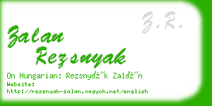 zalan rezsnyak business card